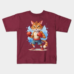 Boxing Cat Kids T-Shirt